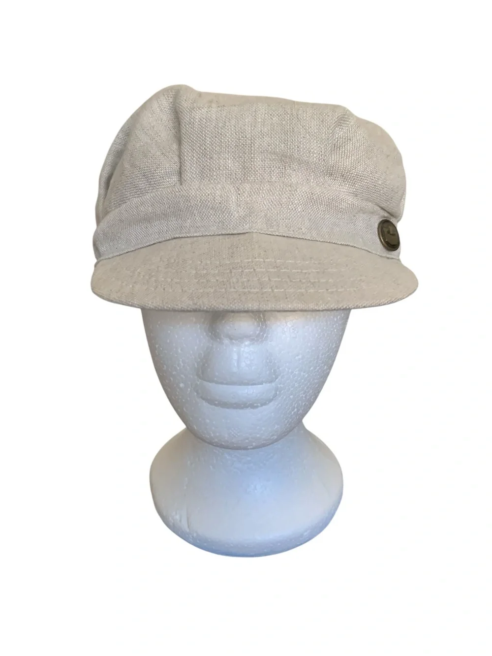 Goorin Bros Linen Cadet Cap Beige Military Army Castro Hat size S/M